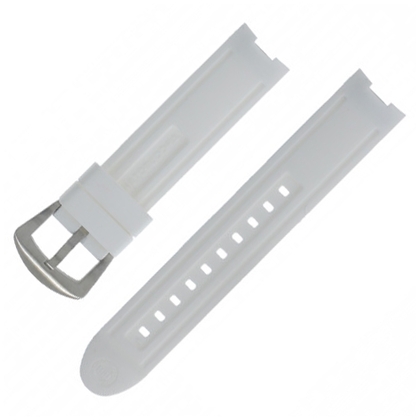 Buddha to Buddha Uhrenarmband für Accelerator BTB.F.R... 39mm Uhren- Gummi Weiss 18mm