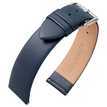 Leder Uhrenarmband ohne Naht Dunkelblau