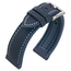Segeltuch Struktur Uhrenarmband FKM Gummi Blau