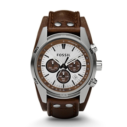 Fossil CH2565 Uhrenarmband Leder Braun