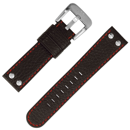 TW Steel Uhrenarmband CE1015, CE1016 - Schwarz mit Roter Naht 22mm