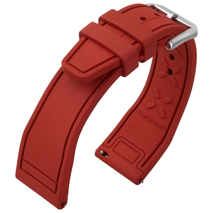 IWC Stil Uhrenarmband FKM Gummi Rot