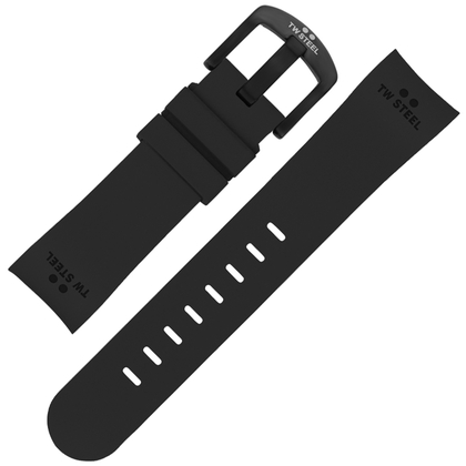 TW Steel Uhrenarmband TW43 - Gummi Schwarz 24mm