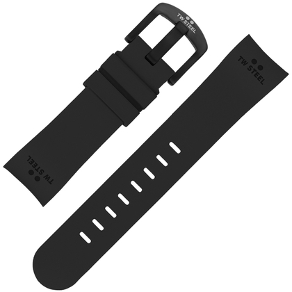 TW Steel Uhrenarmband TW42 - Gummi Schwarz 22mm