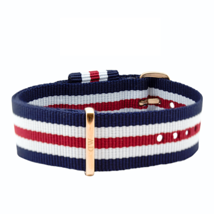 Daniel Wellington 20mm Classic Canterbury NATO Uhrenarmband mit Roségoldfarbiger Schliesse