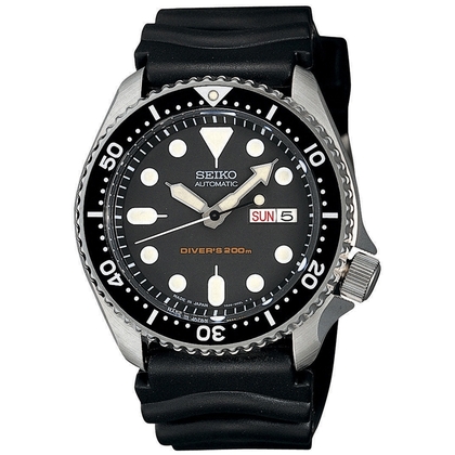 Seiko Diver Z22 Uhrenarmband SKX007 Gummi Schwarz - OHNE SCHLIESSE - 22mm