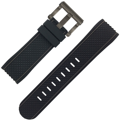 TW Steel Uhrenarmband TS4 schwarz Gummi 24mm