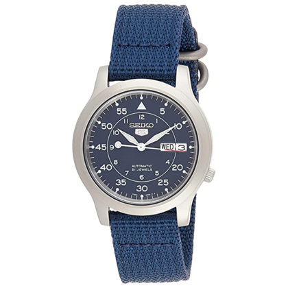 Seiko 5 Uhrenarmband SNK807 Blau Canvas 18mm