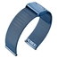 Milanaise Mesh Uhrenarmband 0.6 Fein Gewebter Stahl Blau