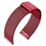 Milanaise Mesh Uhrenarmband 0.6 Fein Gewebter Stahl Weinrot