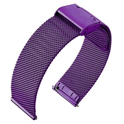Milanaise Mesh Uhrenarmband 0.6 Fein Gewebter Stahl Lila