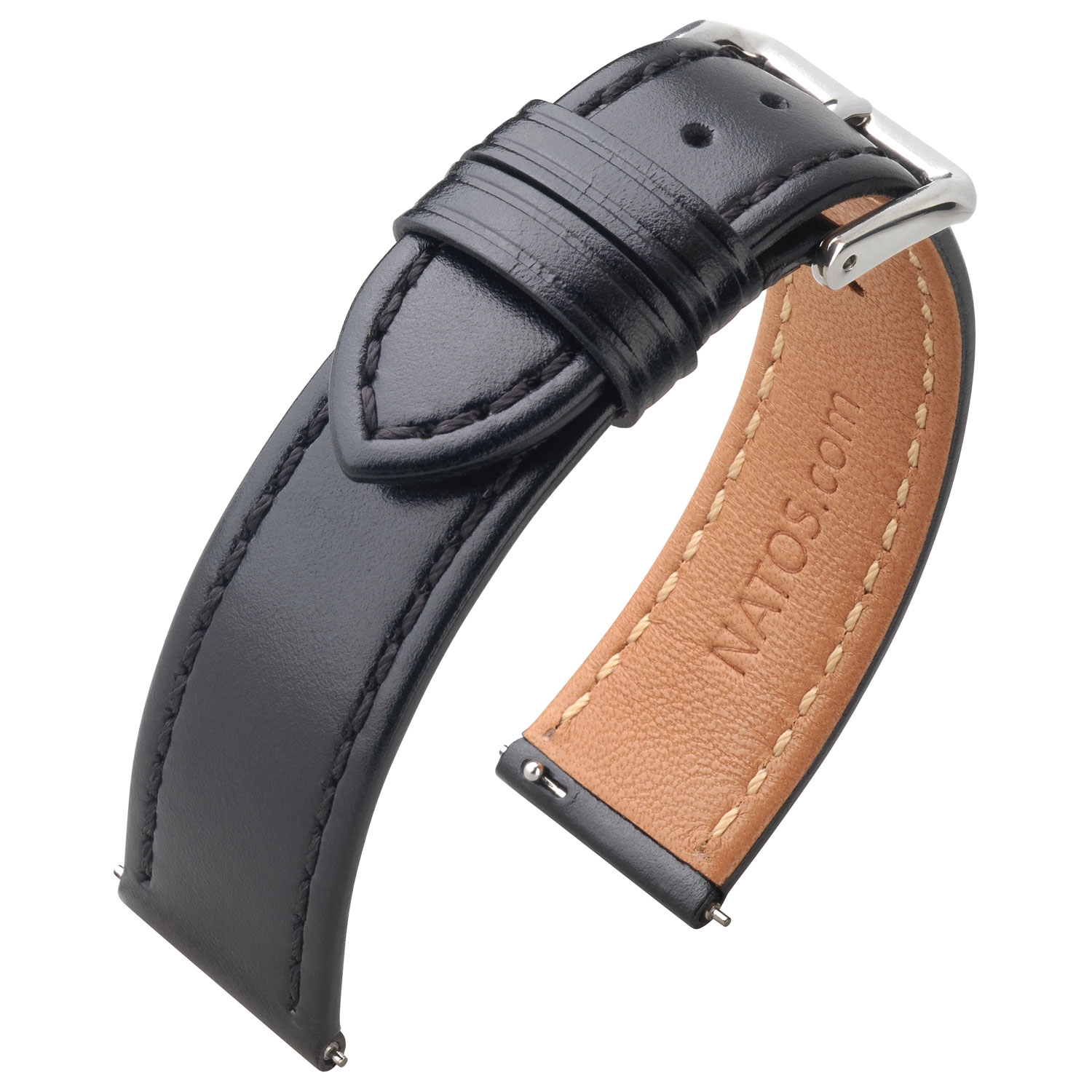 Uhrenarmband Italienisches Kalbsleder Schwarz