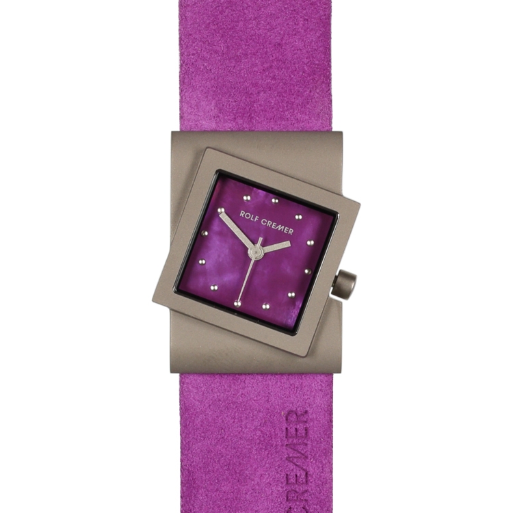 Rolf Cremer Turn 492371 Uhrenarmband Purple Leder 22mm