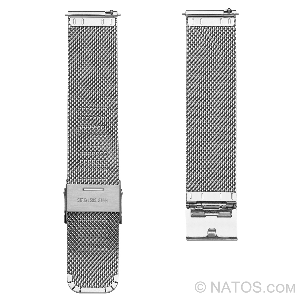 Milanaise Mesh Uhrenarmband 0.6 Fein Gewebter Stahl mit Sicherheitsverschluss