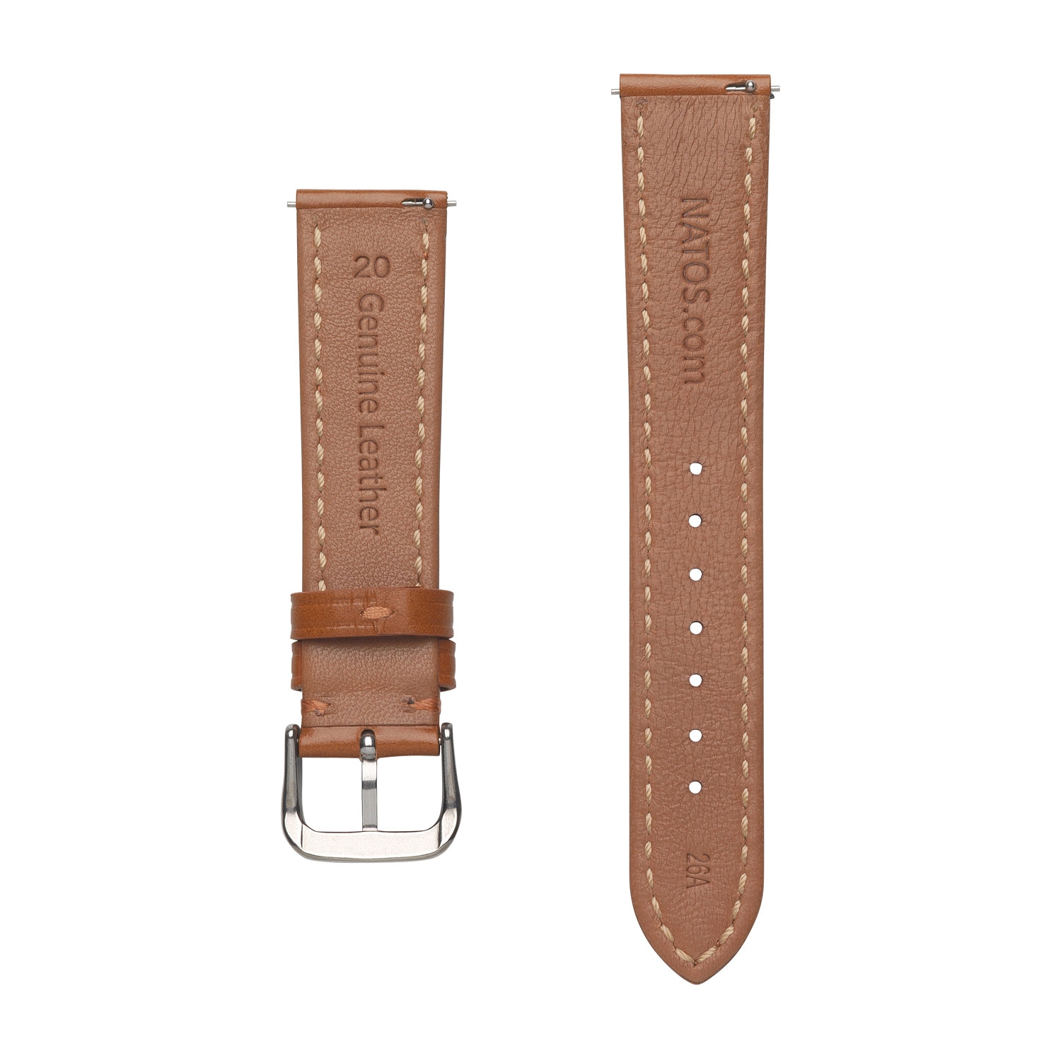 Uhrenarmband Italienisches Kalbsleder Cognac