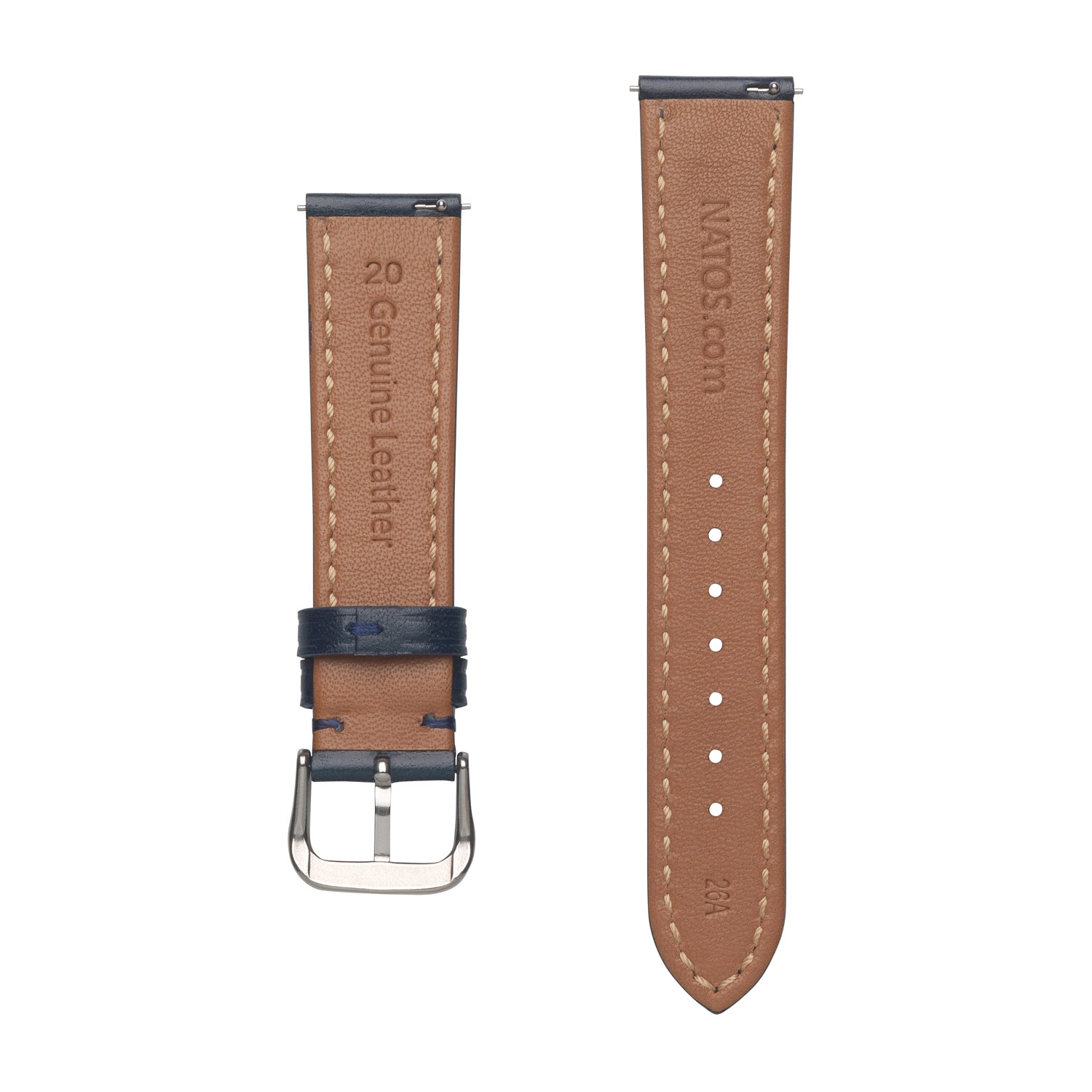 Uhrenarmband Italienisches Kalbsleder Blau