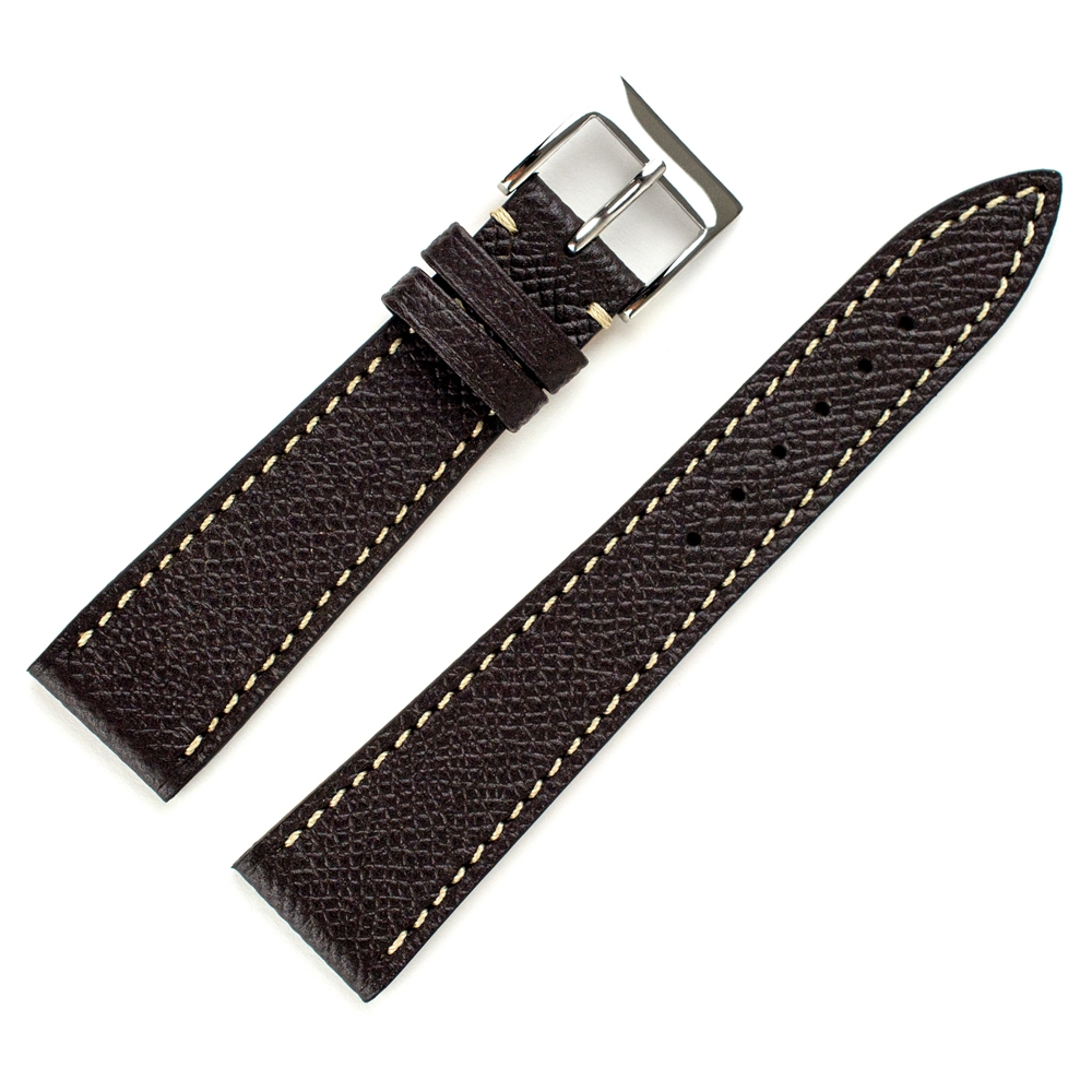 LIC Epsom Uhrenarmband Kalbsleder Schokoladebraun