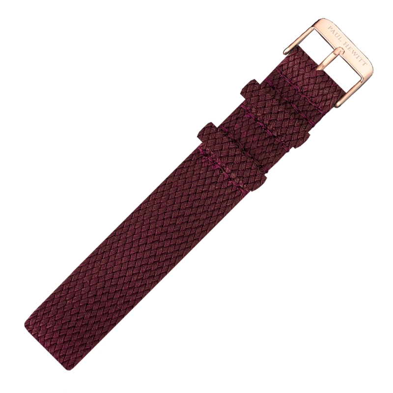 Paul Hewitt Perlon Uhrenarmband Dunkelrot 20mm