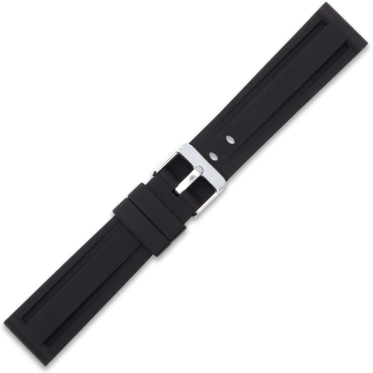 Silikon Uhrenarmband Panerai Stil Schwarz