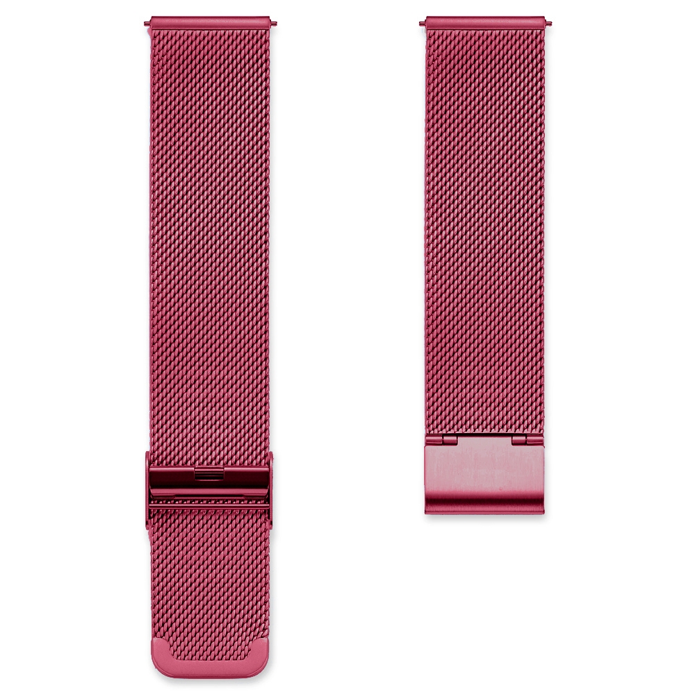 Milanaise Mesh Uhrenarmband 0.6 Fein Gewebter Stahl Weinrot