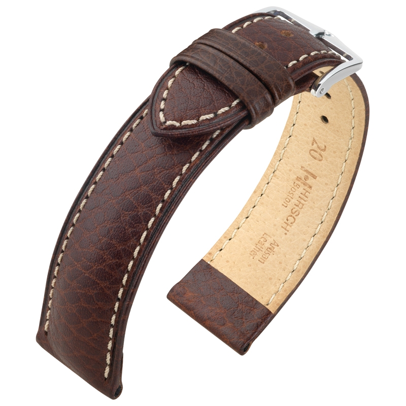 Hirsch Boston Uhrenarmband Büffelkalb Braun