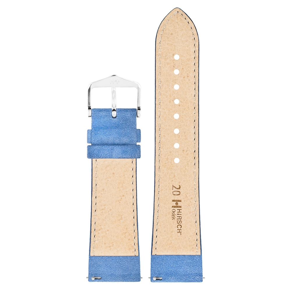 Hirsch Nubuk Uhrenarmband Hellblau - Limited Edition