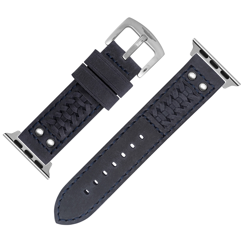 StrapWorks Woven Uhrenarmband für Apple Watch Dunkelblau