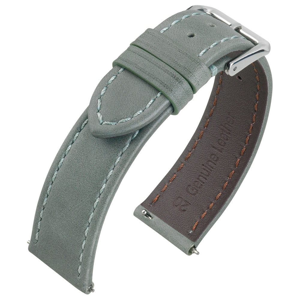 Kalbsleder Uhrenarmband Graugrün