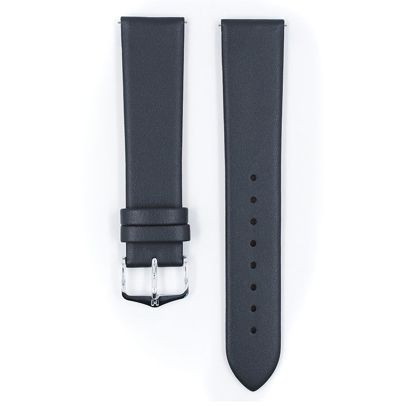 Hirsch Toronto Uhrenarmband Italienisches Kalbsleder Grau