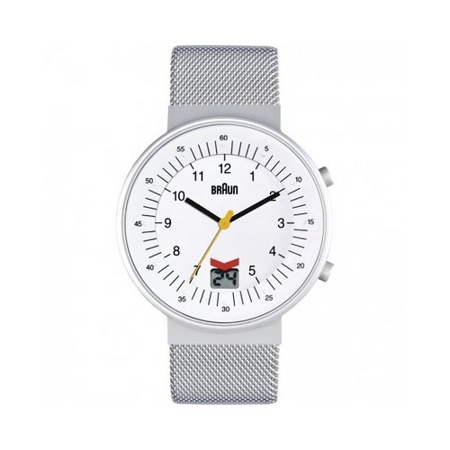 Braun BN0087WHSLMHG Uhrenarmband Mesh (Milainese) Silber