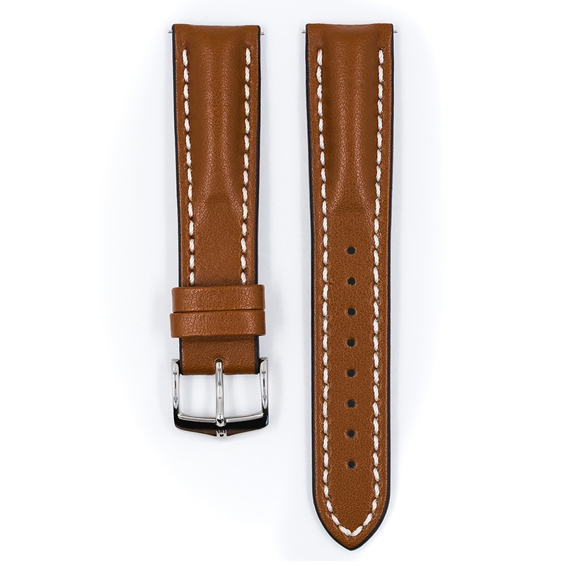 Hirsch Heavy Calf Uhrenarmband Water Resistant Goldbraun