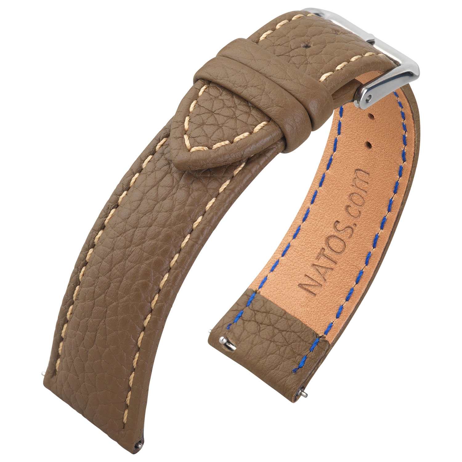 Uhrenarmband Leder Epsom Lychee Pattern Braun