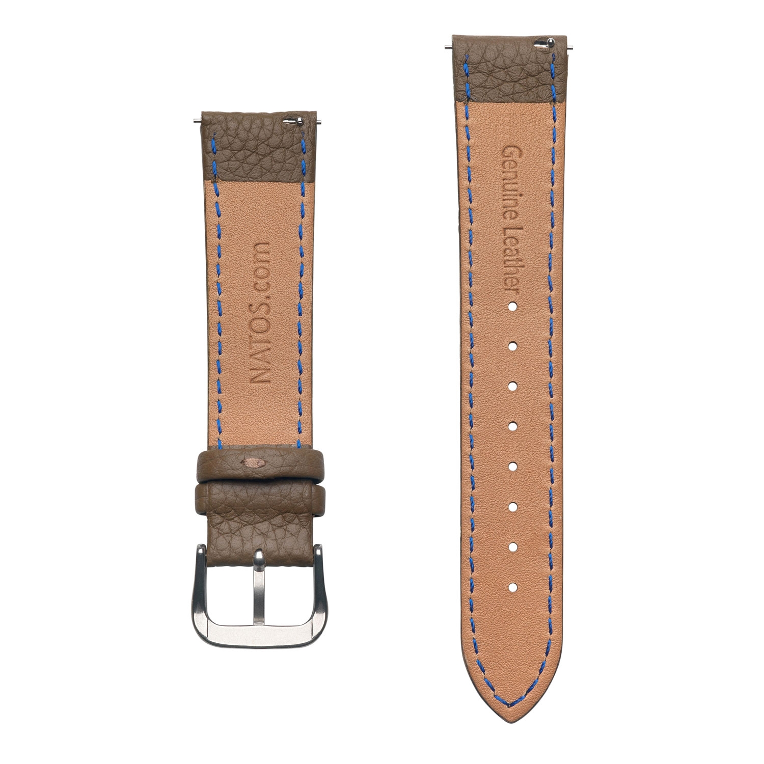 Uhrenarmband Leder Epsom Lychee Pattern Braun