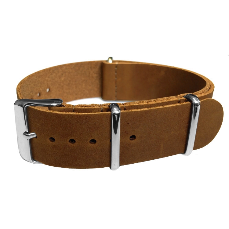 Brauner NATO Strap Vintage Leder - SS