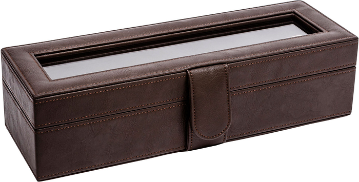 La Royale Classico 5 Uhrenbox Braun mit Fenster - 5 Uhren