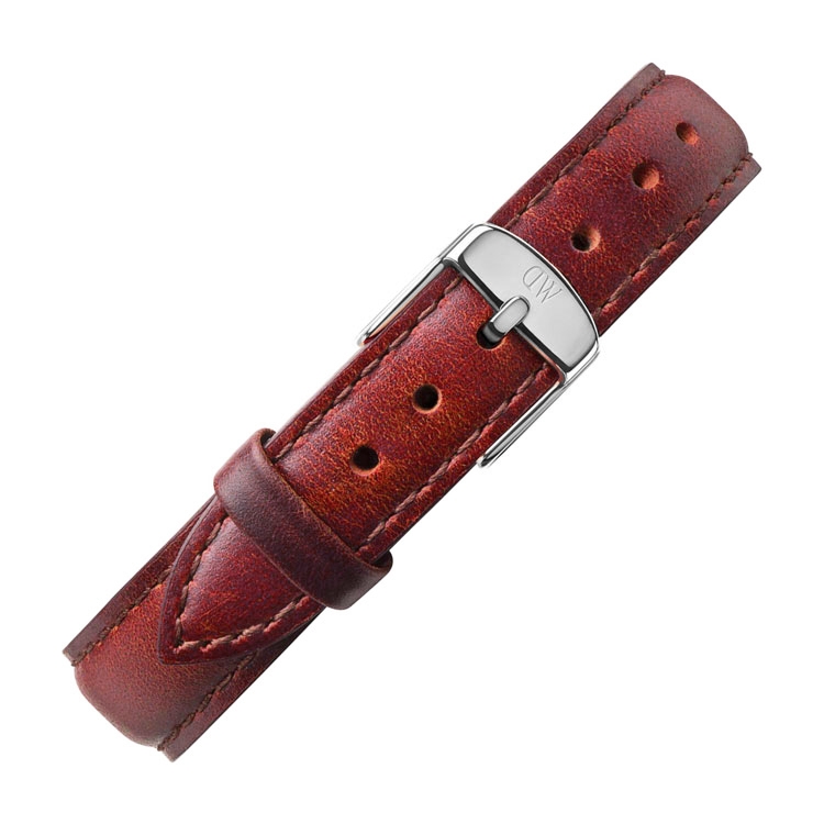 Daniel Wellington 12mm Petite St Mawes Uhrenarmband Leder Braun mit Stahlschliesse