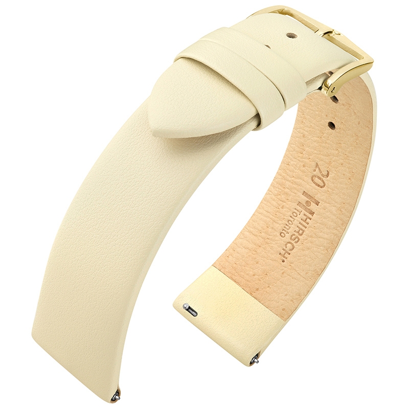 Hirsch Toronto Uhrenarmband Italienisches Kalbsleder Beige