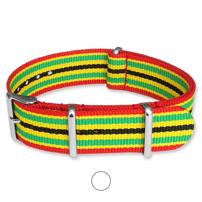 Rasta / Reggae NATO Uhrenarmband G10 Military Nylon Strap