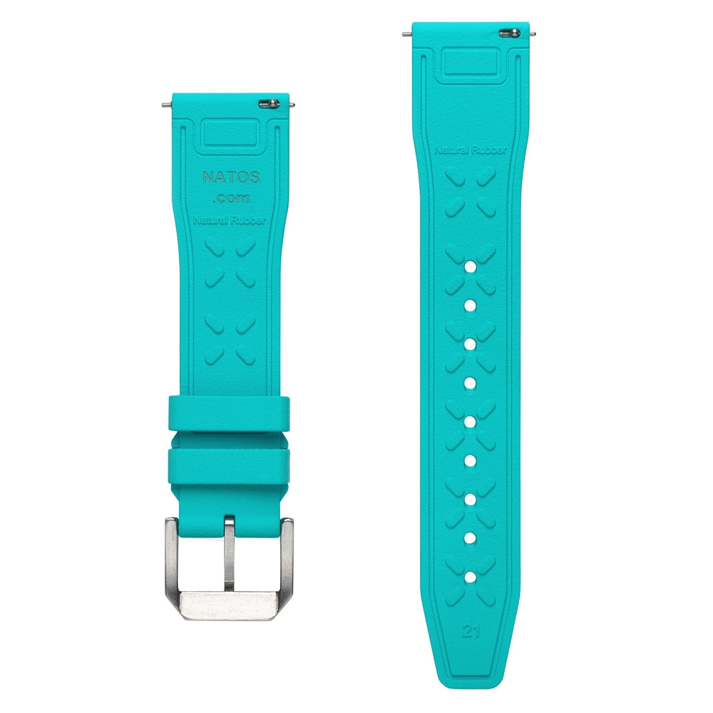 IWC Stil Uhrenarmband FKM Gummi Türkis