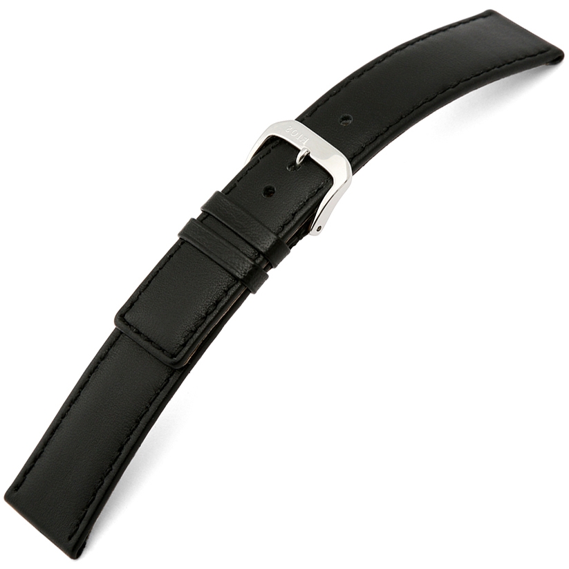 Rios Cashmere Uhrenarmband Lammleder Schwarz