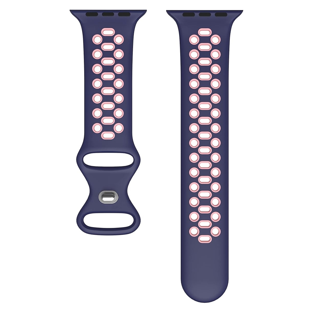 Apple Watch Sportives Uhrenarmband Gummi Blau Rosa