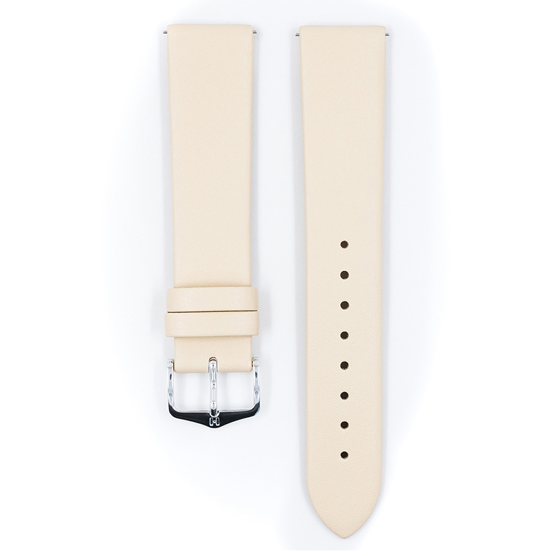 Hirsch Toronto Uhrenarmband Italienisches Kalbsleder Beige