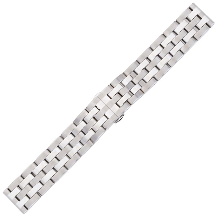 Glieder-Uhrenarmband mit Schmetterlingsschliesse Rostfreier Stahl