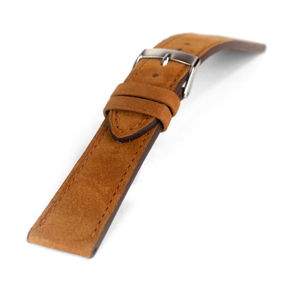 LIC Nubuck Stierleder Uhrenarmband Whisky
