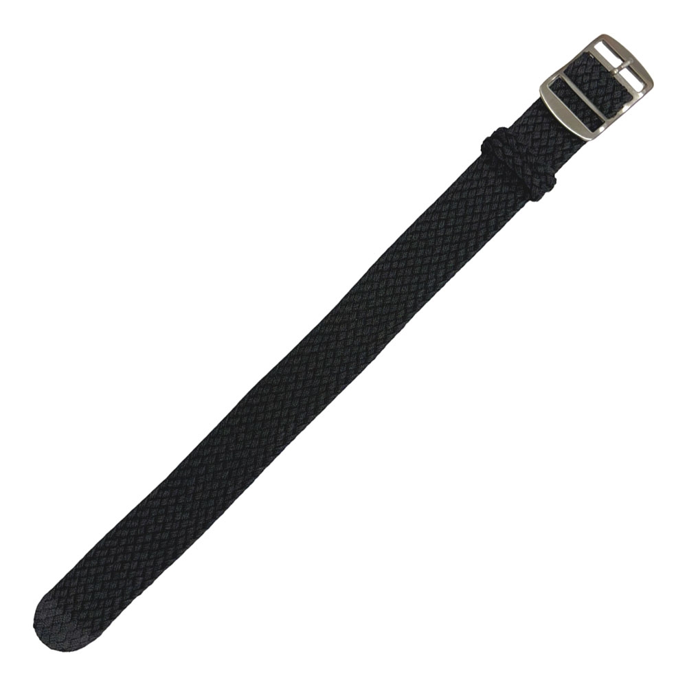 Perlon Gewobenes Uhrenarmband Schwarz