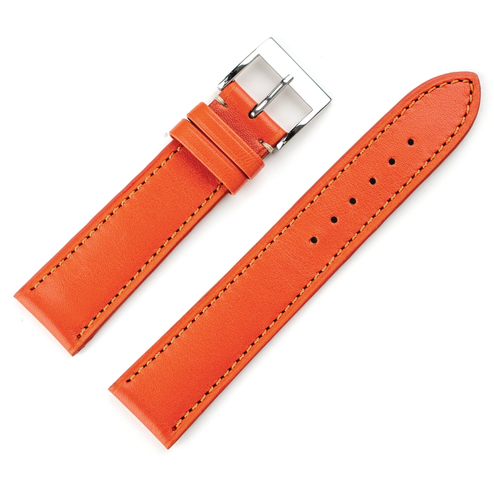 LIC Nappa Uhrenarmband Kalbsleder Orange