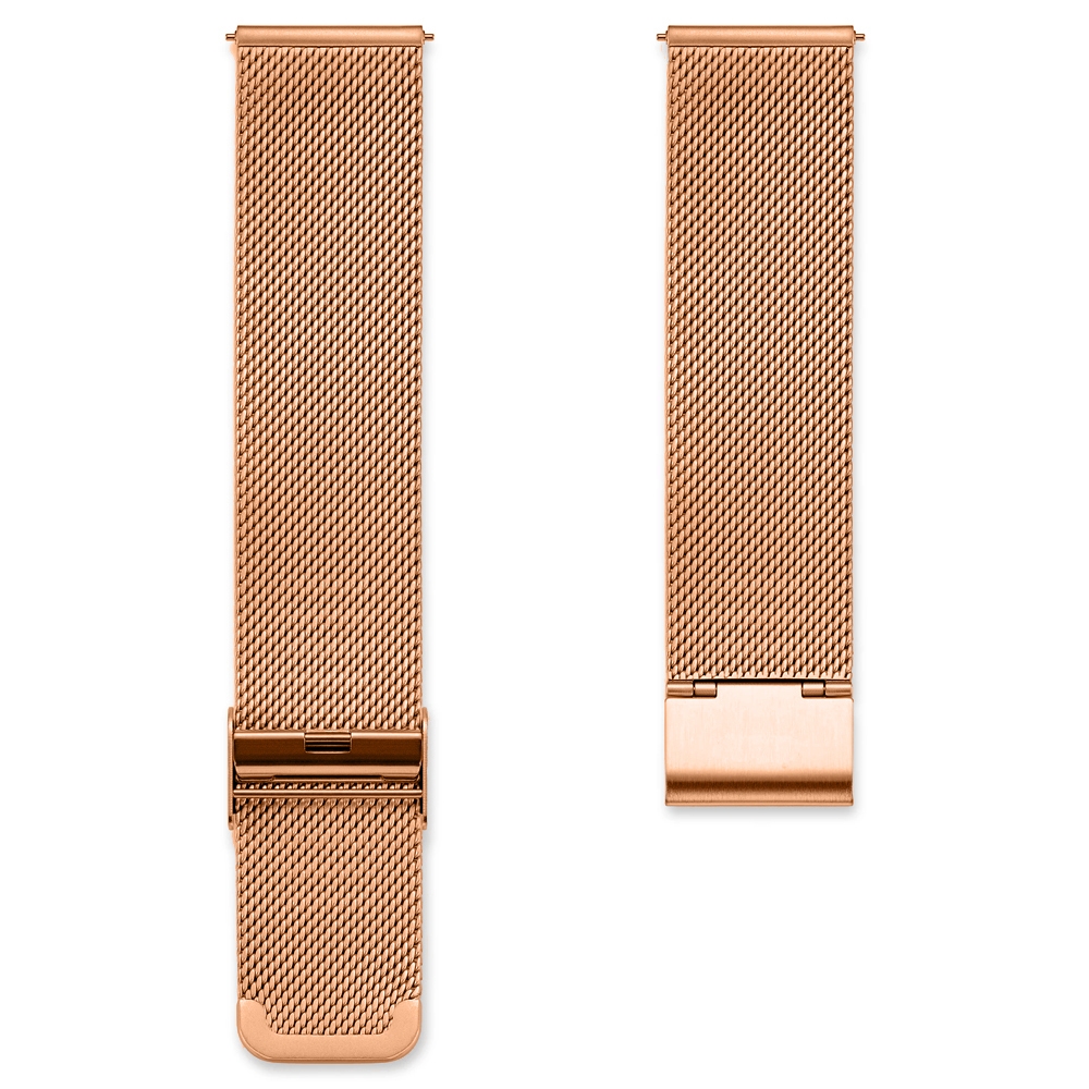 Milanaise Mesh Uhrenarmband 0.6 Fein Gewebter Stahl Rosegold