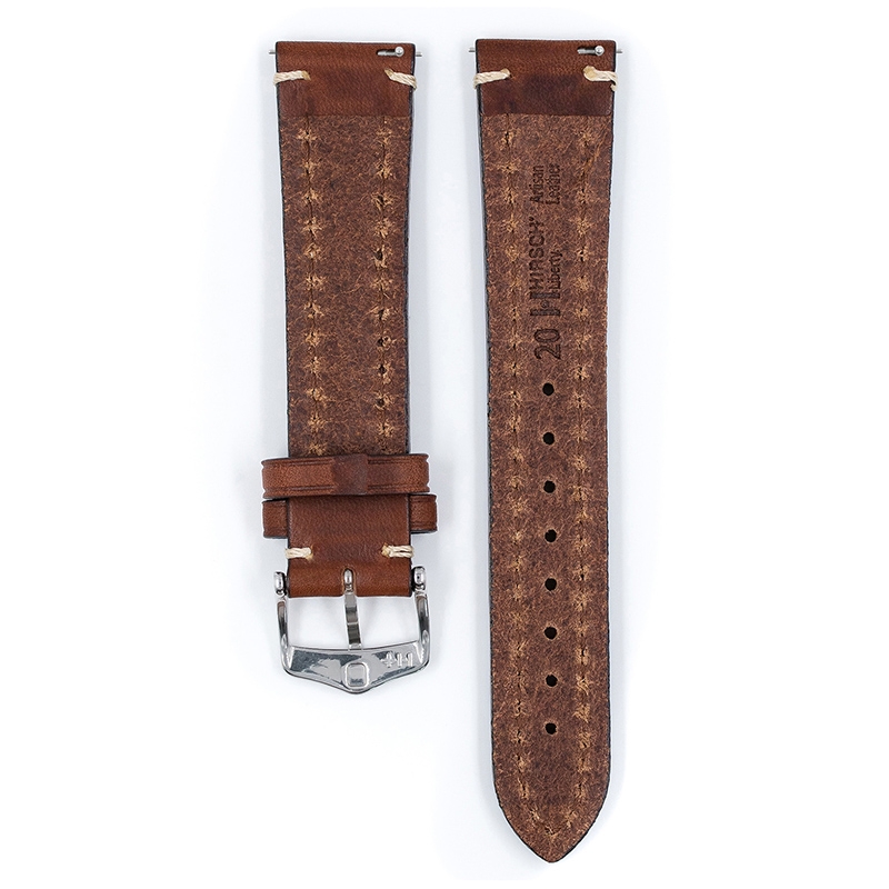 Hirsch Liberty Uhrenarmband Sattelleder Braun
