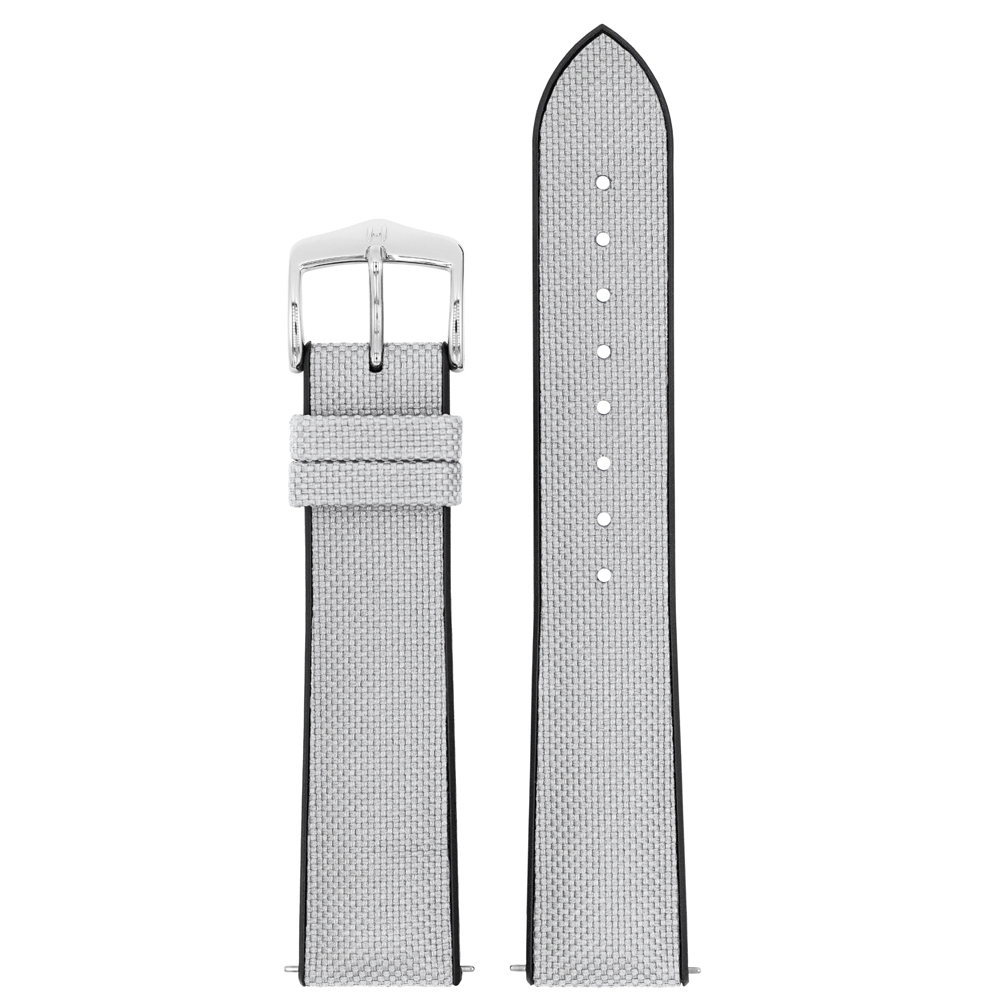 Hirsch Arne Performance Recyceltes Uhrenarmband Graues PET / Schwarzer Kautschuk