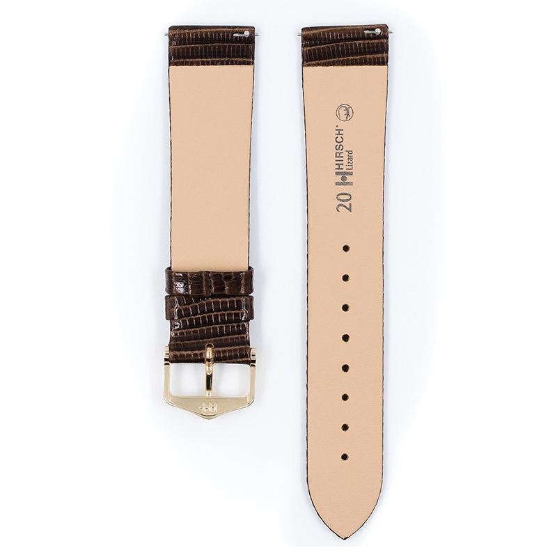 Hirsch Lizard Uhrenarmband Eidechsenleder Braun
